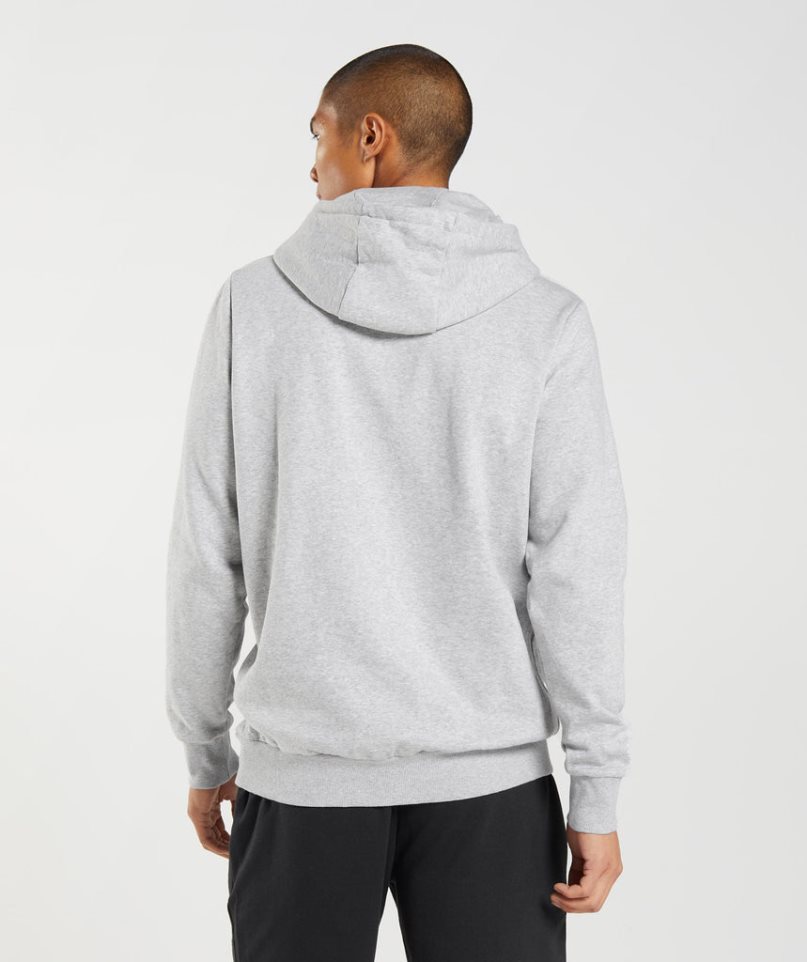 Men's Gymshark Block Hoodie Light Grey | NZ 7GNVDA